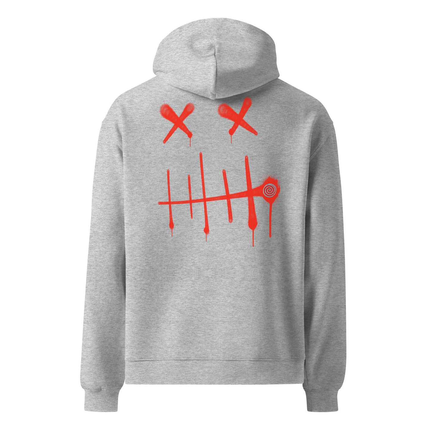 BLOK Stitch - Red Front & Back Graphic Print Women's Oversize Heavyweight Hoodie