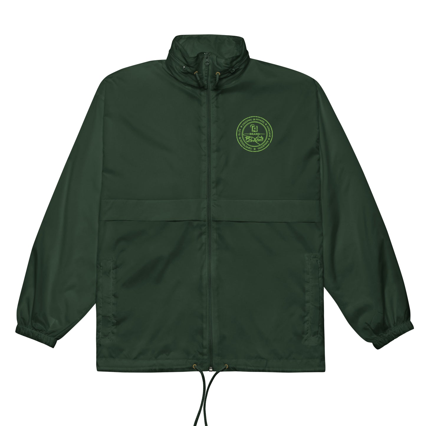 BLOK Windbreaker - Blok full circle logo - Lime embroidery