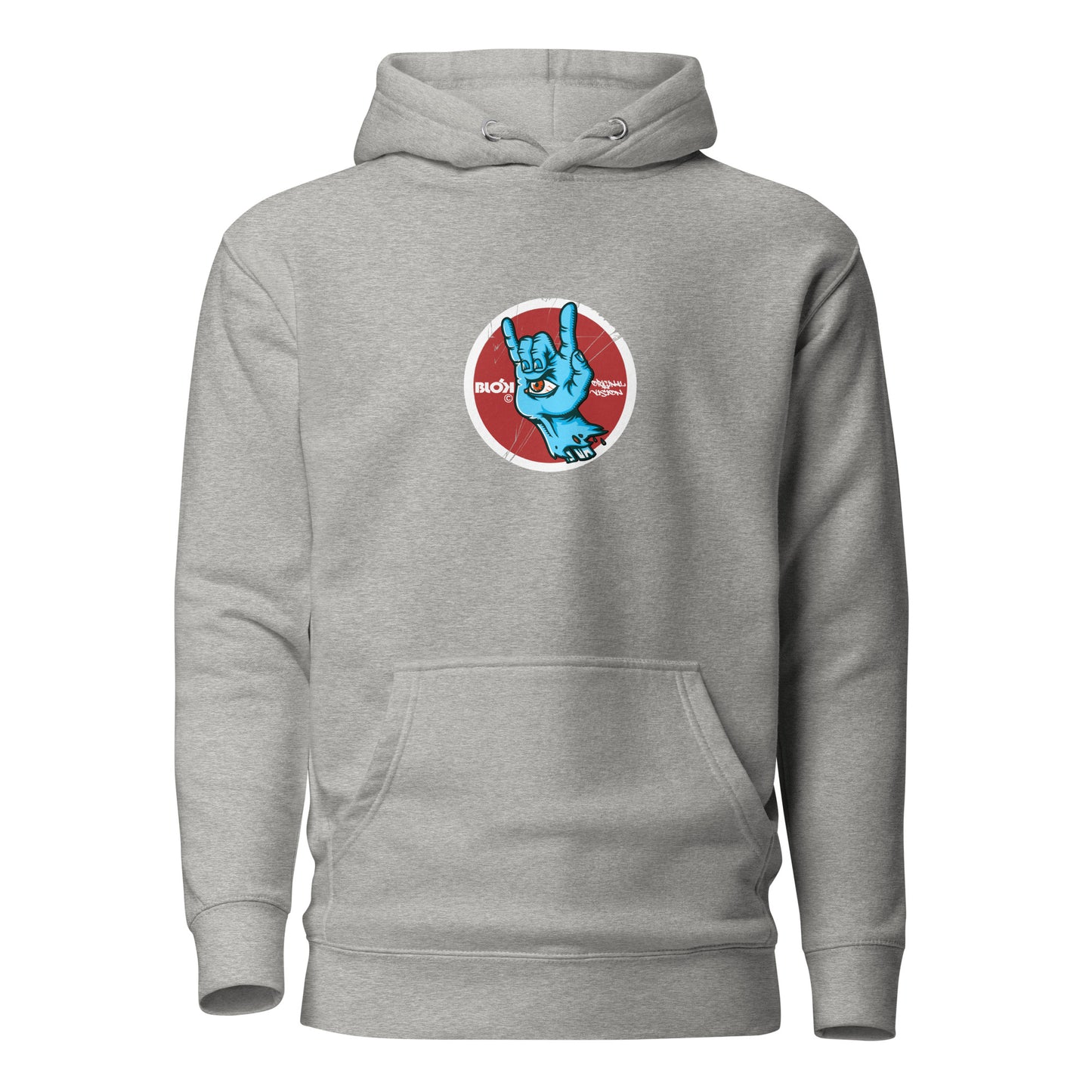 Blok Vision - Front & Back Print in Red & Blue - Men's Graphic Hoodie