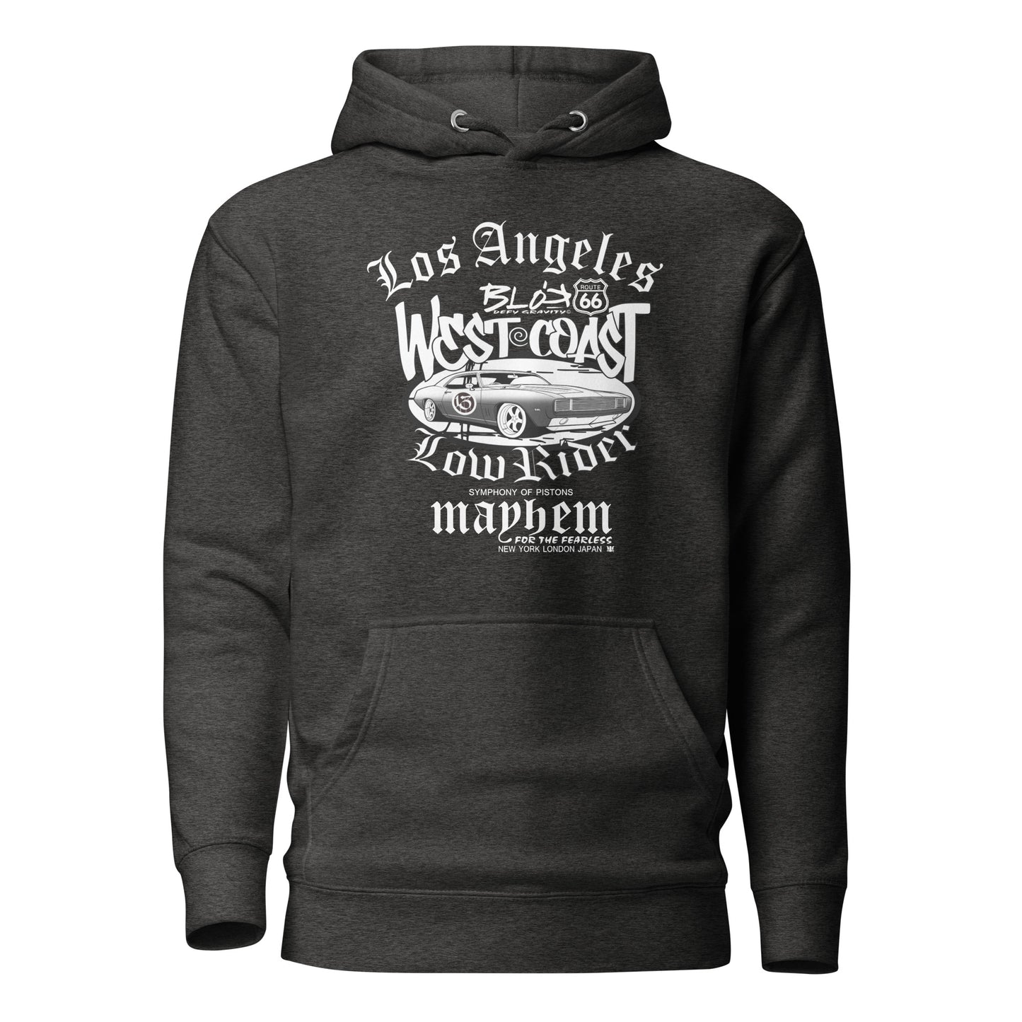 Low Rider Mayhem - White Front Print - Men's Graphic Hoodie