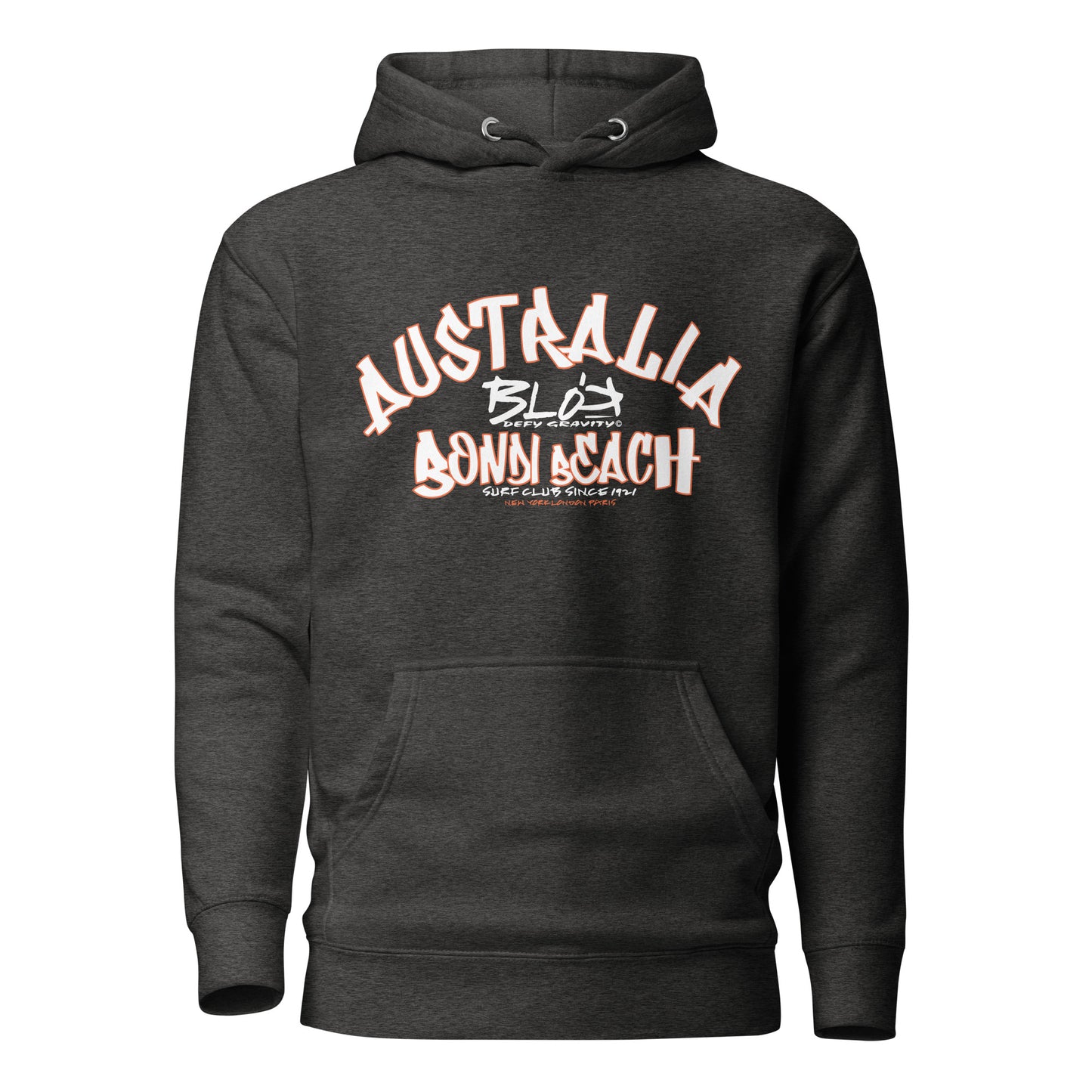 Bondi Blok - Front & Back Print in Black - Men's Hoodie