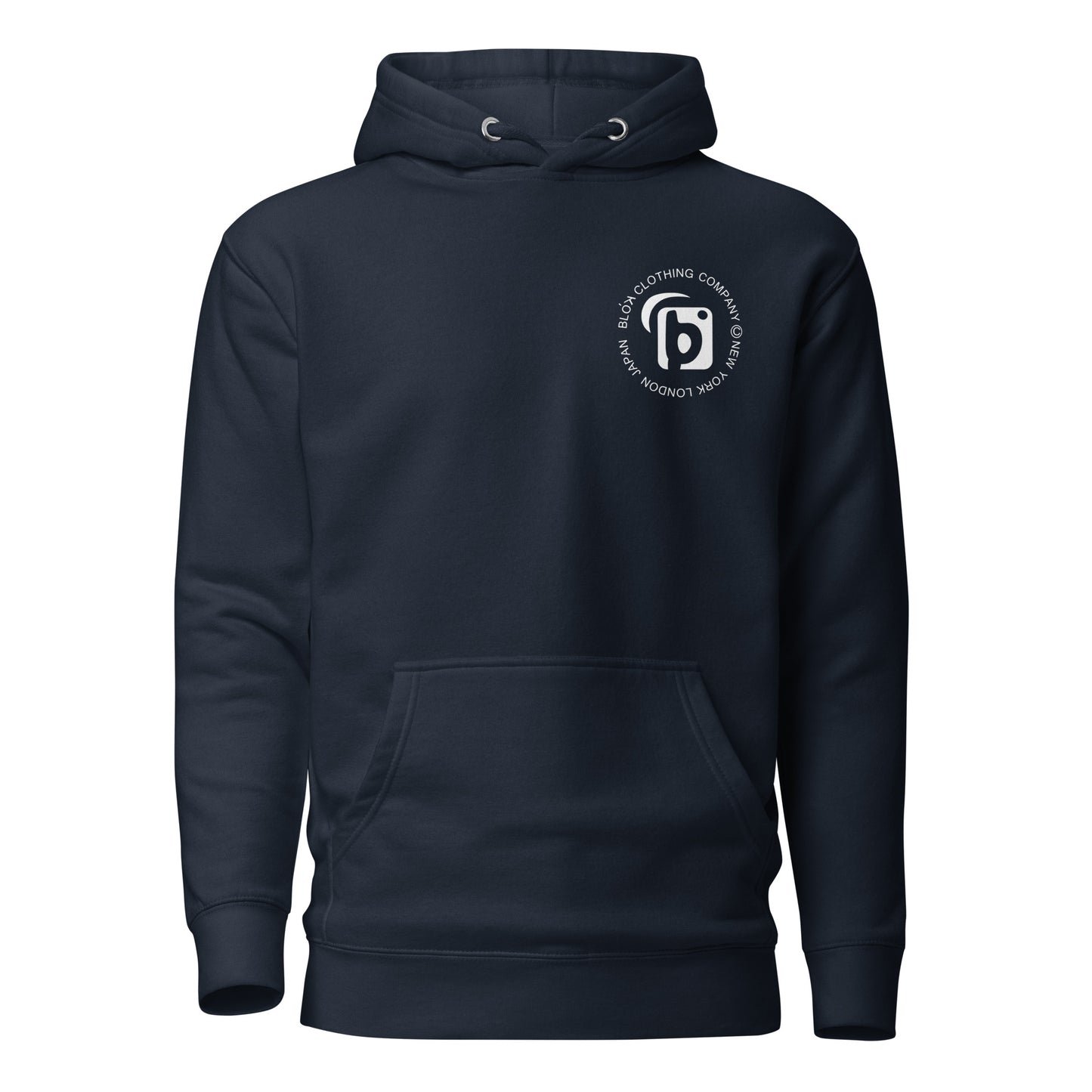 NY LDN JPN - Front & Back Print in White - Men's Graphic Hoodie