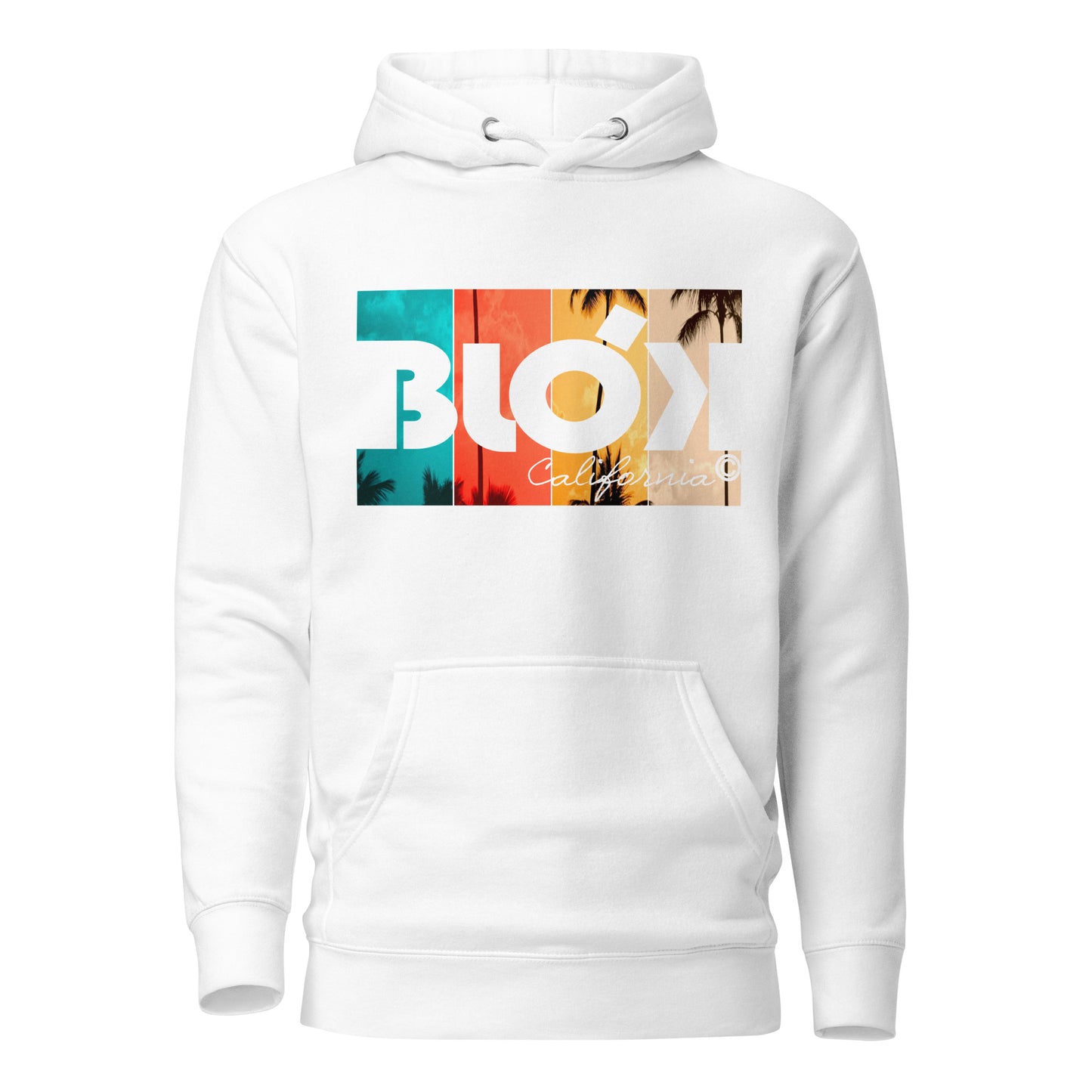 BLOK California Palm Tree - Front Graphic Print Women's Hoodie
