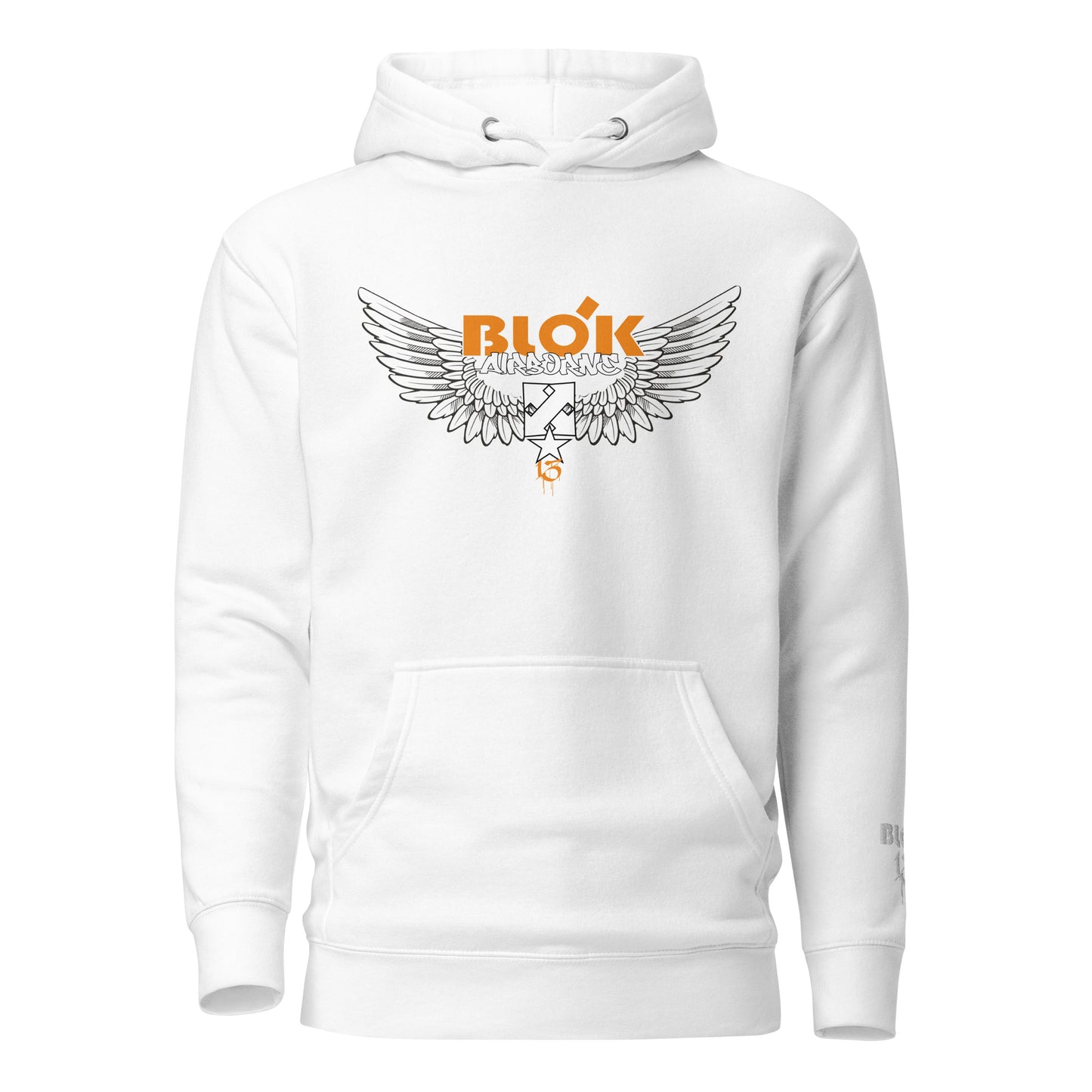 Airborne Wings - Front & Arm Print in Orange - Women's Hoodie