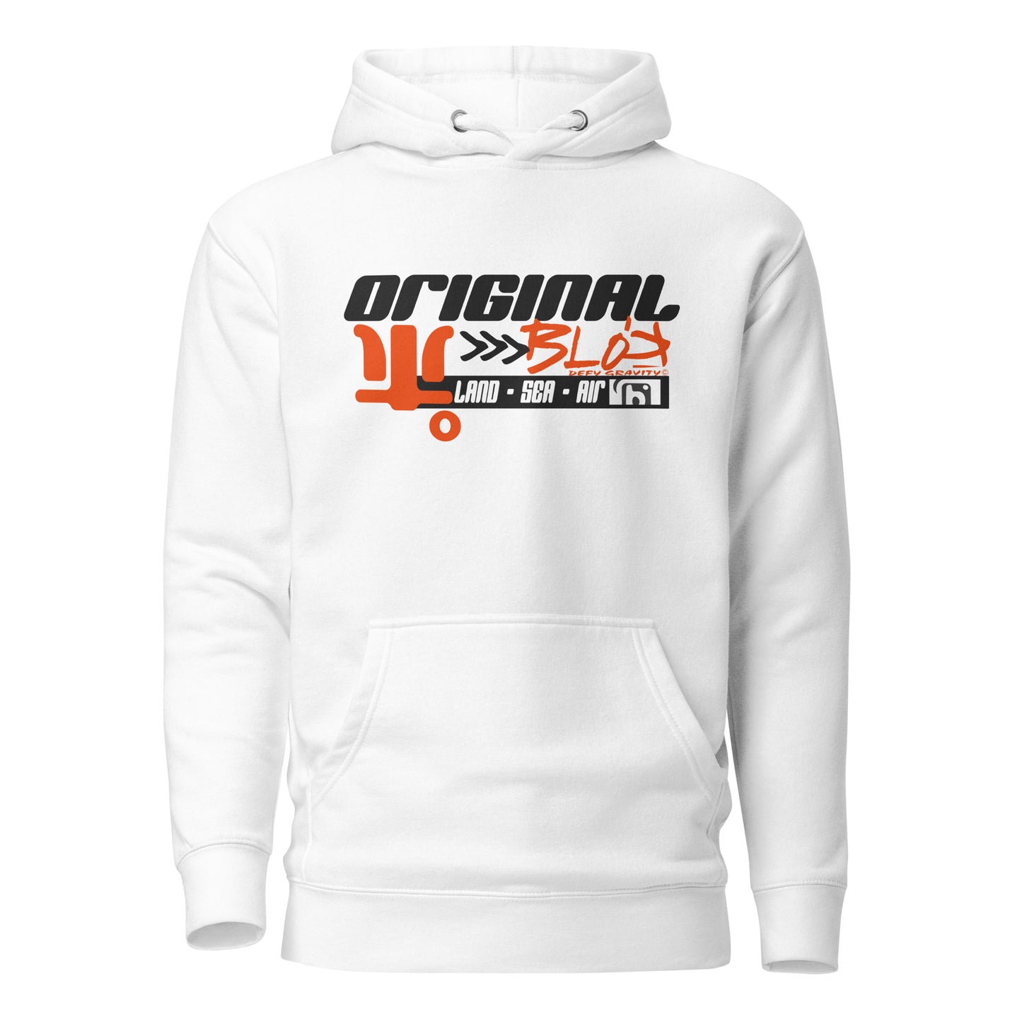 Land Sea Air - Grey & Orange print - Men's Hoodie