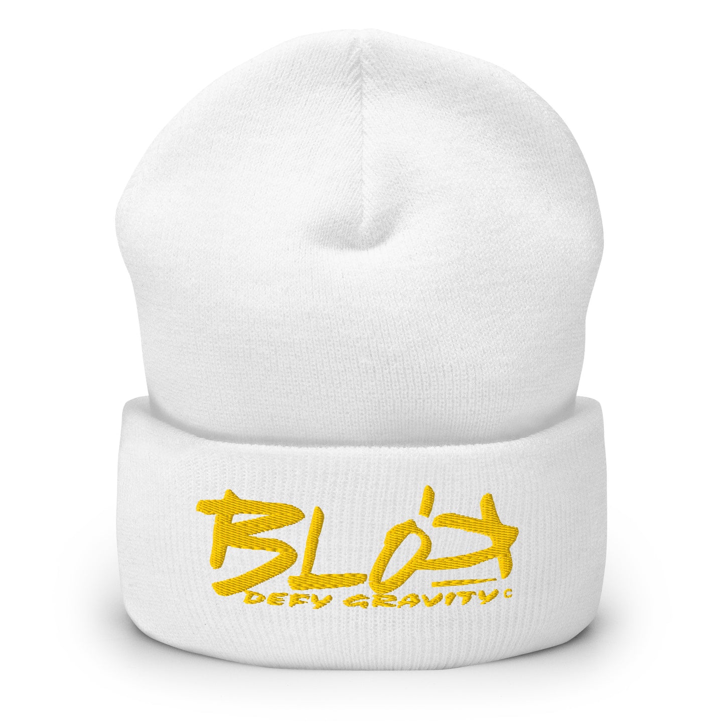 Blok Defy Gravity - Yellow Embroidery - Premium Cuffed Beanie