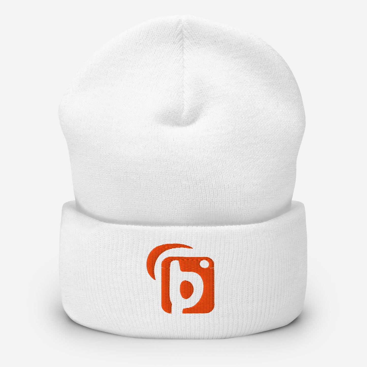 BLOK Original Logo - Unisex Orange Embroidered Cuffed Beanie