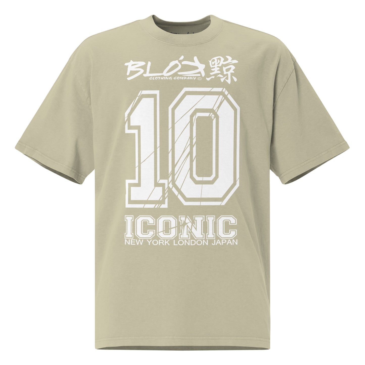 Iconic 10 - Front Print - in White - Women's Oversize