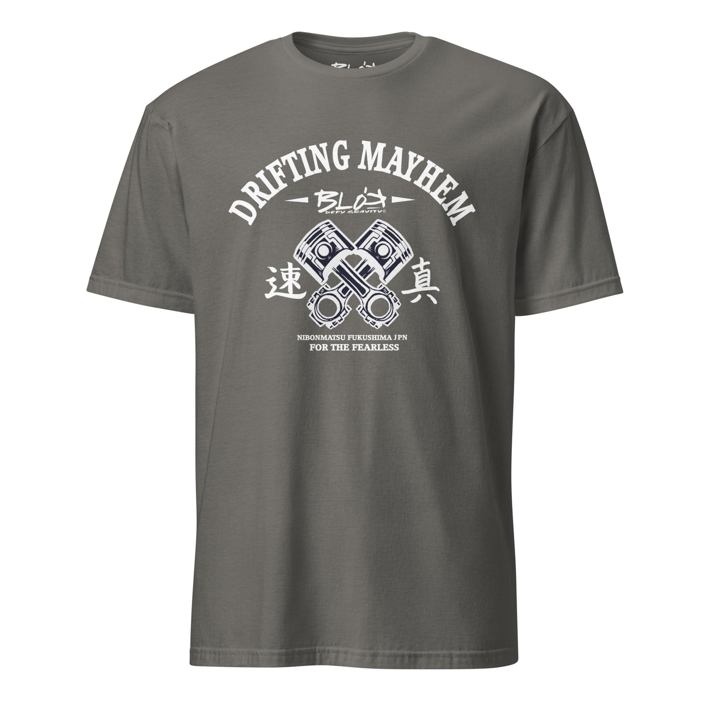 Drifting Mayhem - Front Print with White Print - Men's Classic Fit
