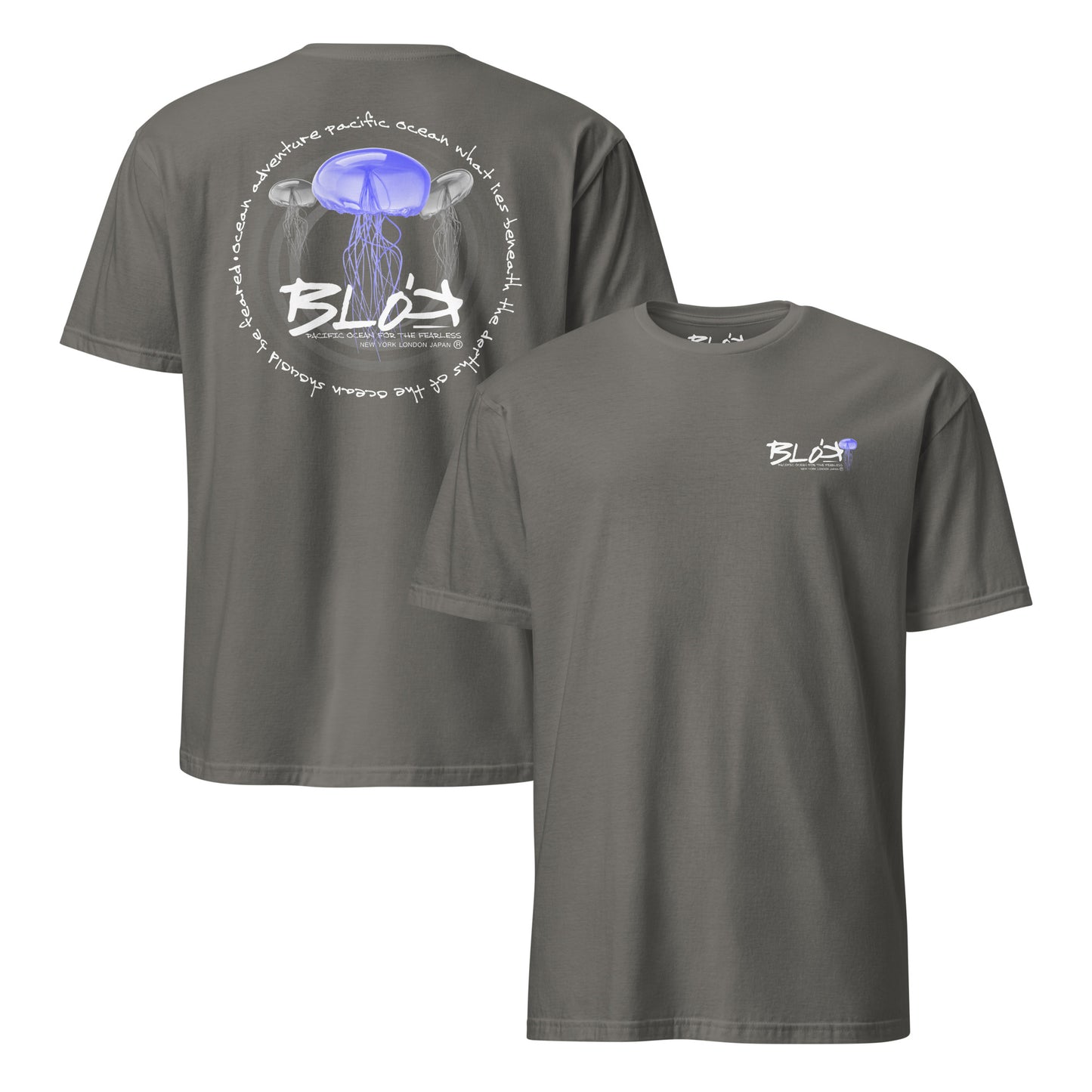 BLOK Jellyfish - White Front & Back Print Women's Relaxed Fit Graphic T-Shirt