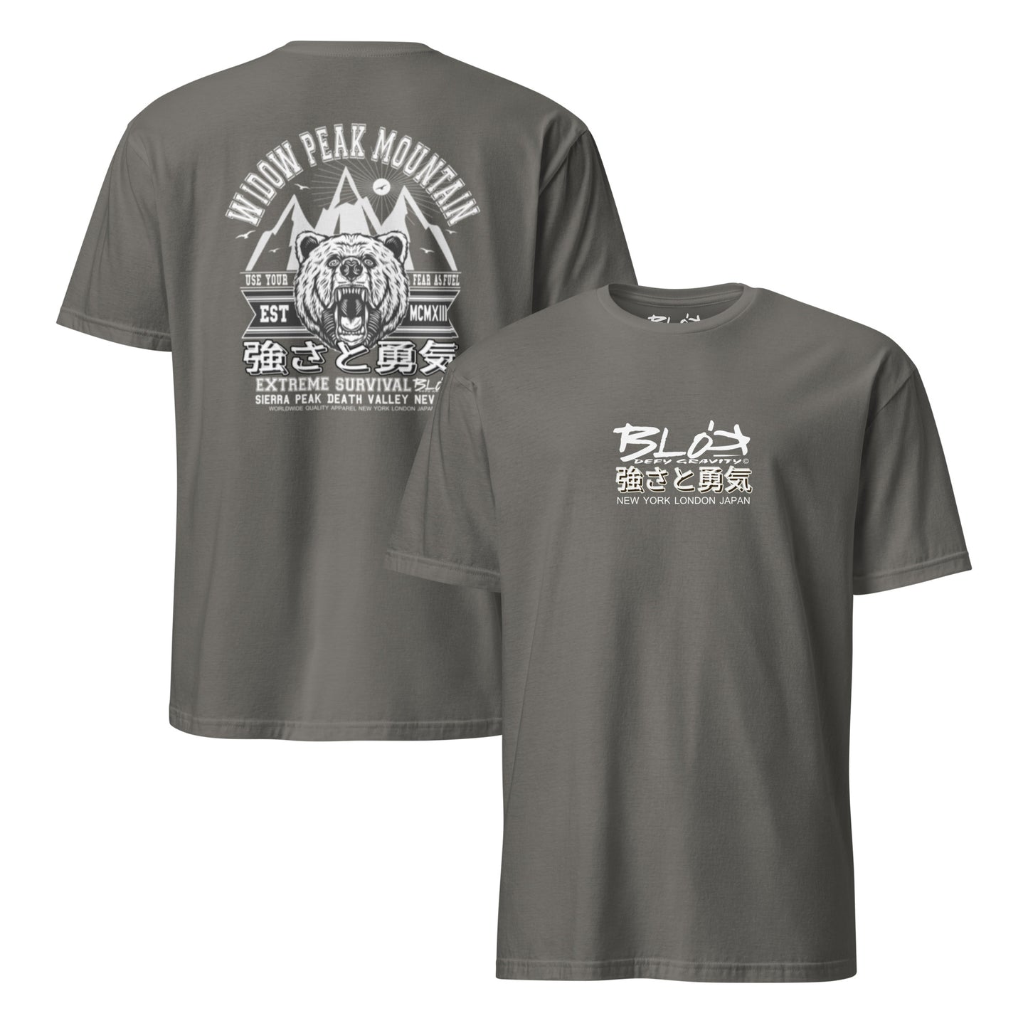 BLOK Widow Peak - White Front & Back Print Women's Relaxed Fit Graphic T-Shirt