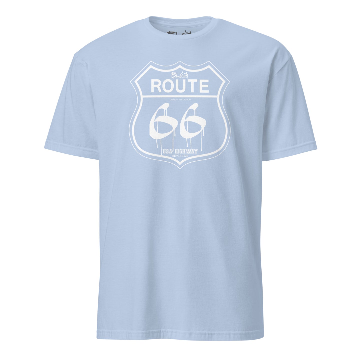 Route 66 - Front Print in White - Men's Classic Fit