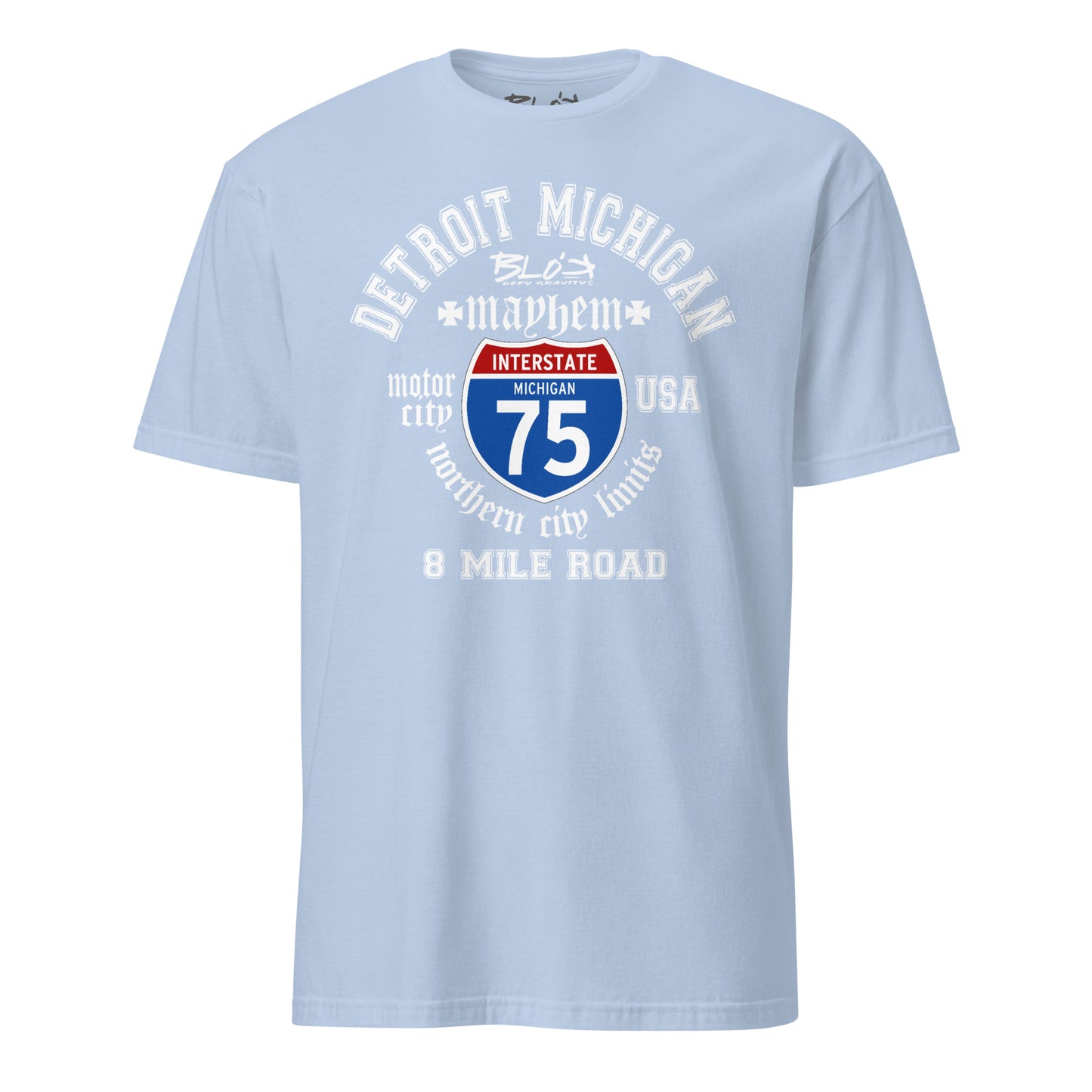 Detroit 8 Mile - Front Print in White - Men's Classic Fit