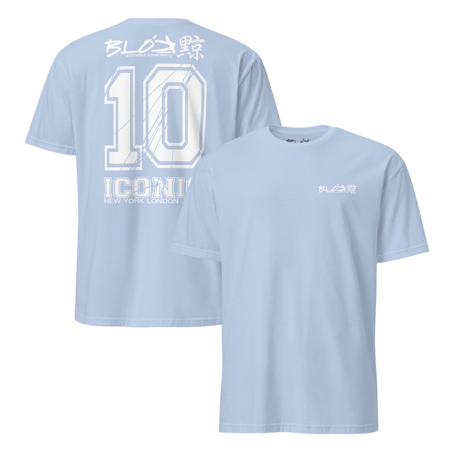 BLOK Iconic 10 - White Front & Back Print Women's Relaxed Fit Graphic T-Shirt
