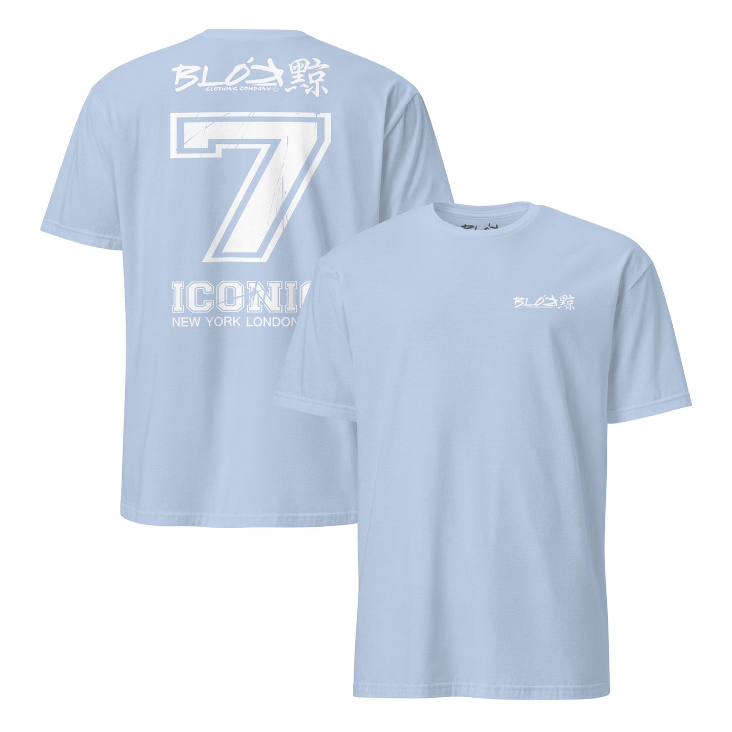 BLOK Iconic 7 - White Front & Back Print Women's Relaxed Fit Graphic T-Shirt