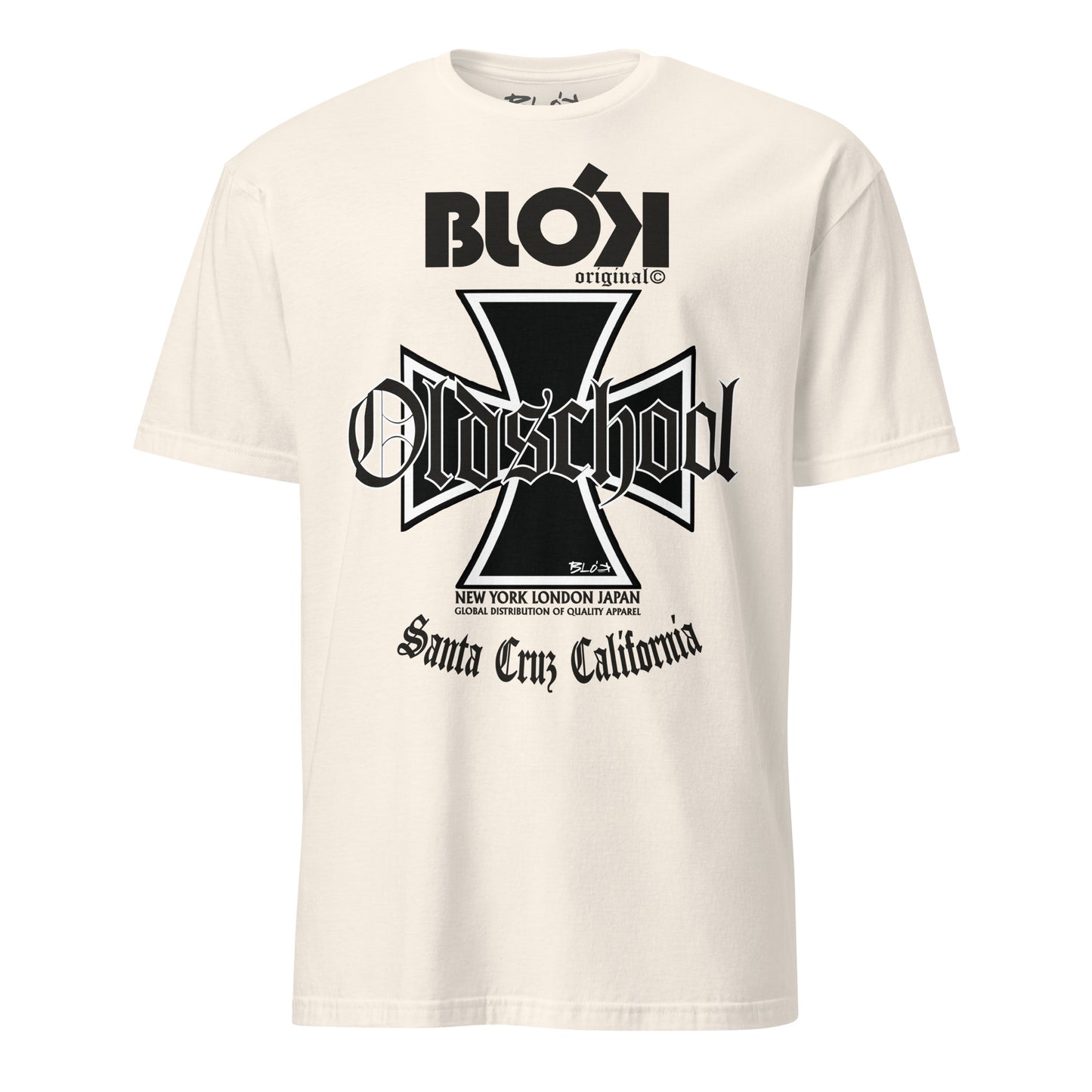 Old School Iron Cross - Front Print in Black - Women's Relaxed Fit