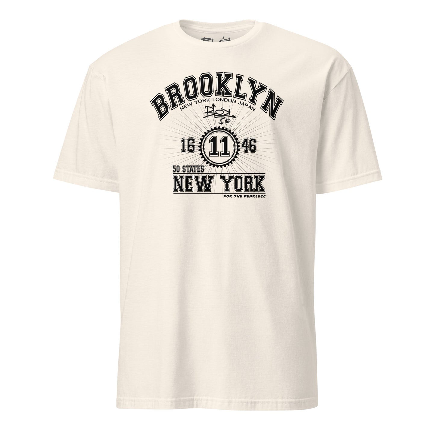 BLOK Brooklyn New York - Black Front Print Women's Relaxed Fit Graphic T-Shirt