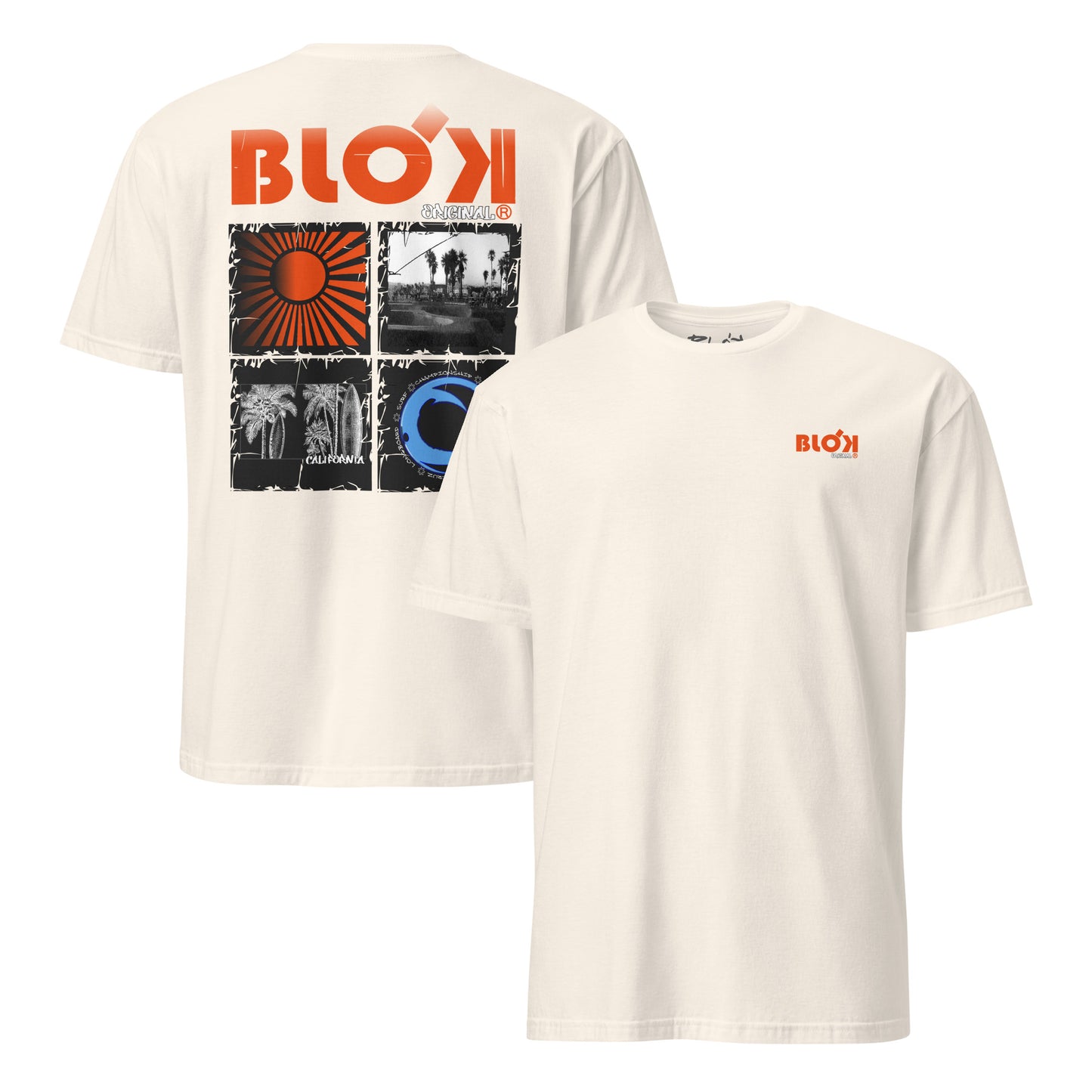 BLOK California Sport - Orange Front & Back Print Women's Relaxed Fit Graphic T-Shirt