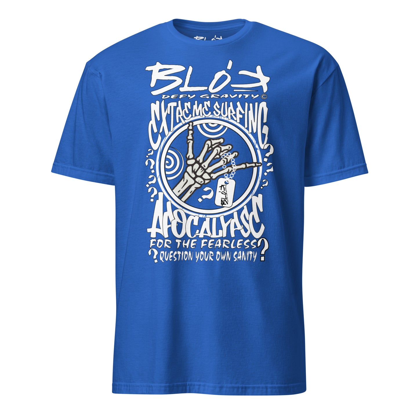 BLOK Apocalypse - Front Print in White Women's Relaxed Fit Graphic T-Shirt