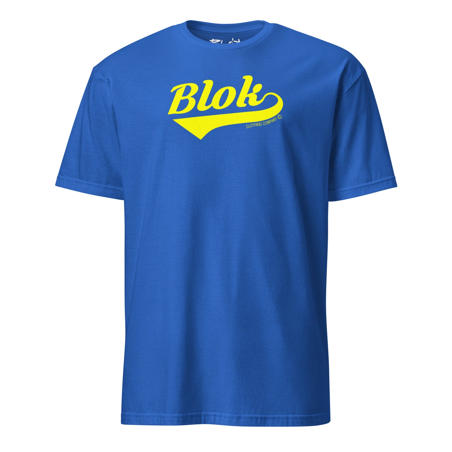 Blok Classic Logo - Front Print - in Yellow - Men's Classic Fit Graphic T-Shirt