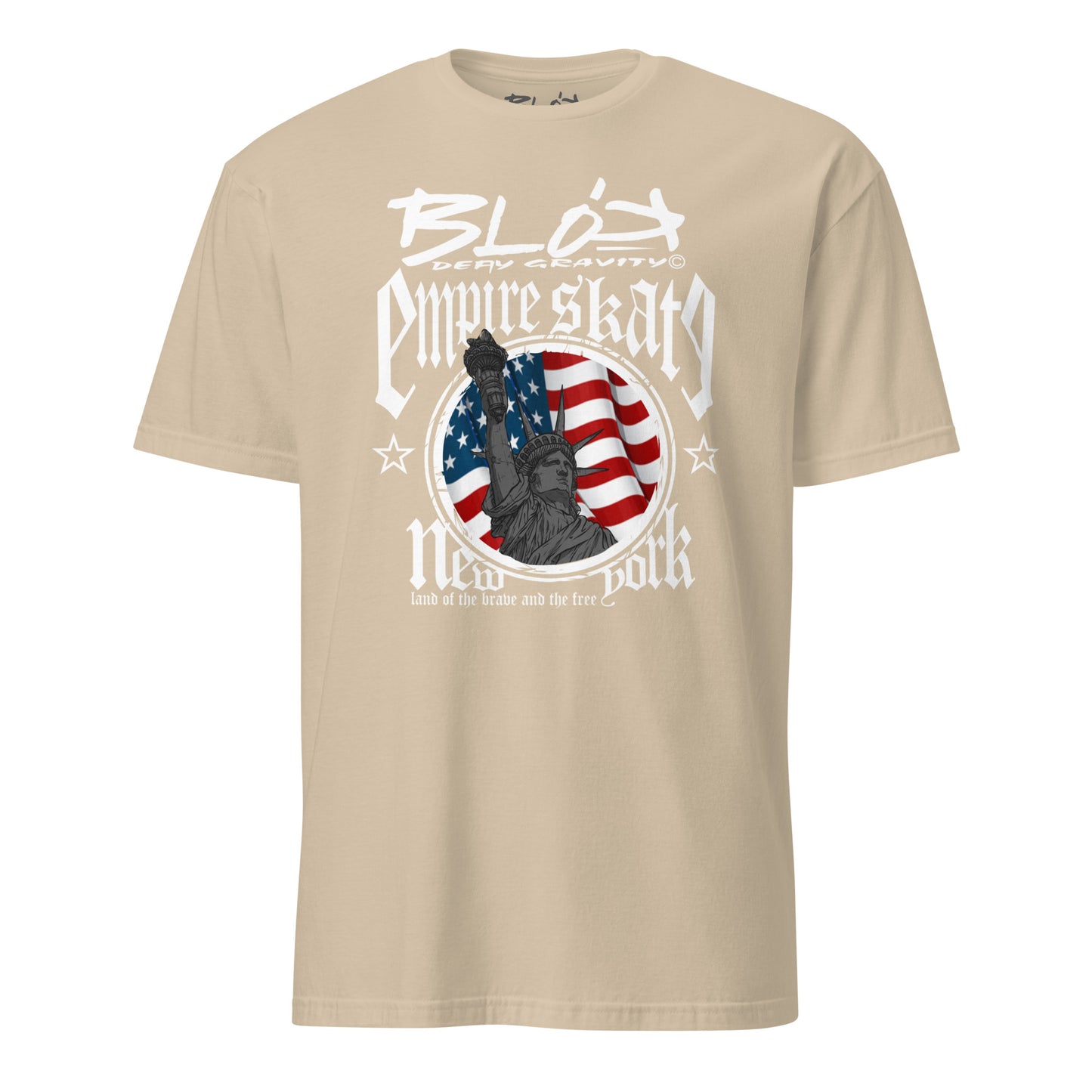 BLOK Empire Skate New York - White Front Logo Women's Relaxed Fit Graphic T-Shirt