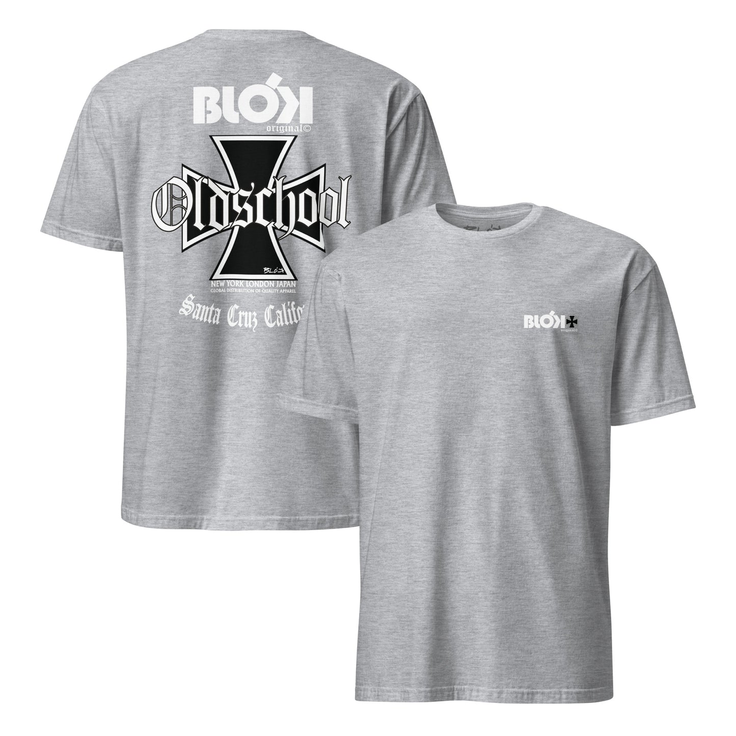 Old School Iron Cross - Front & Back Print in White - Women's Relaxed Fit