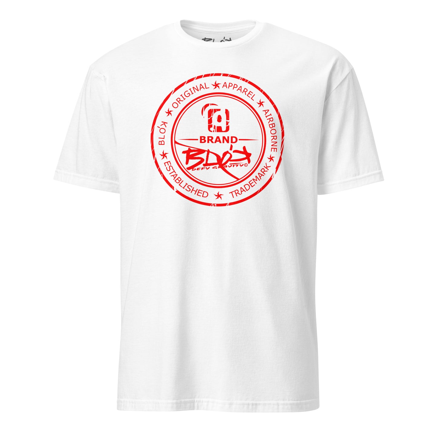 BLOK Original Apparel Stamp - Red Print Women's Relaxed Fit Graphic T-Shirt