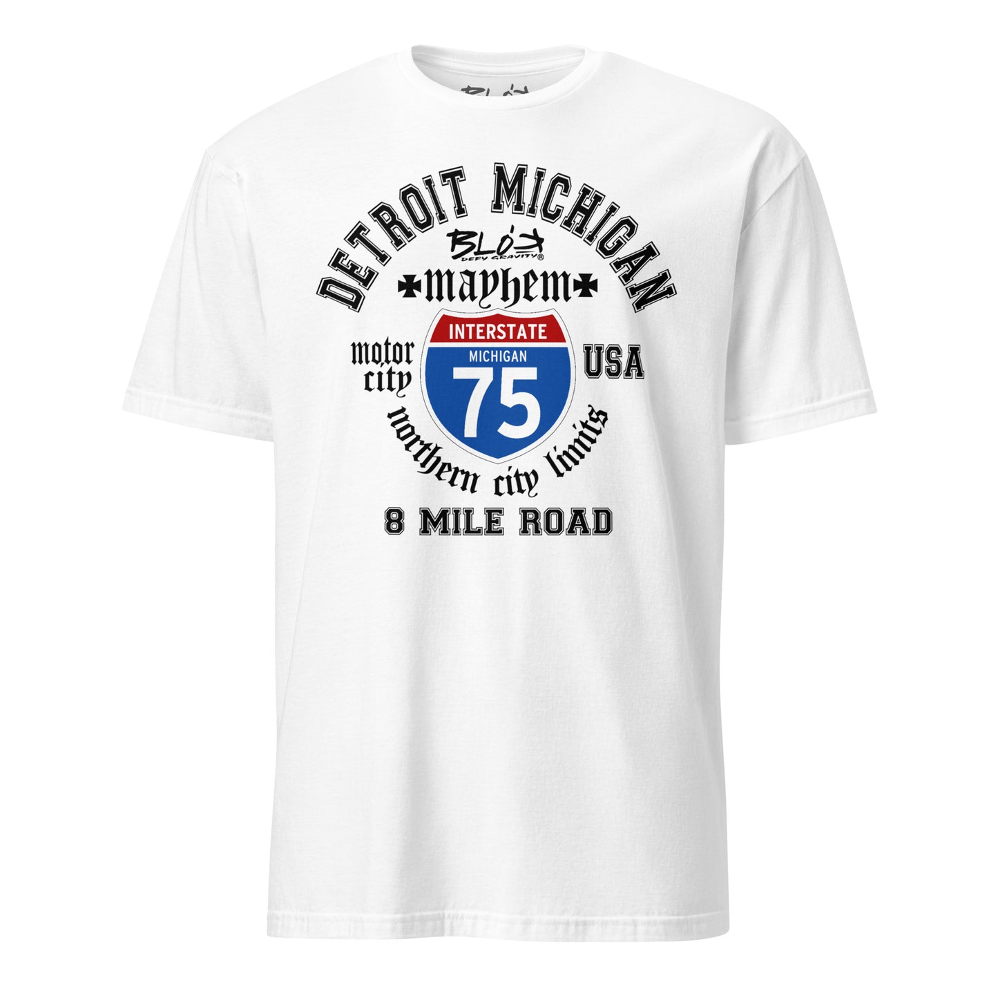 Detroit 8 Mile - Front Print in Black - Men's Classic Fit