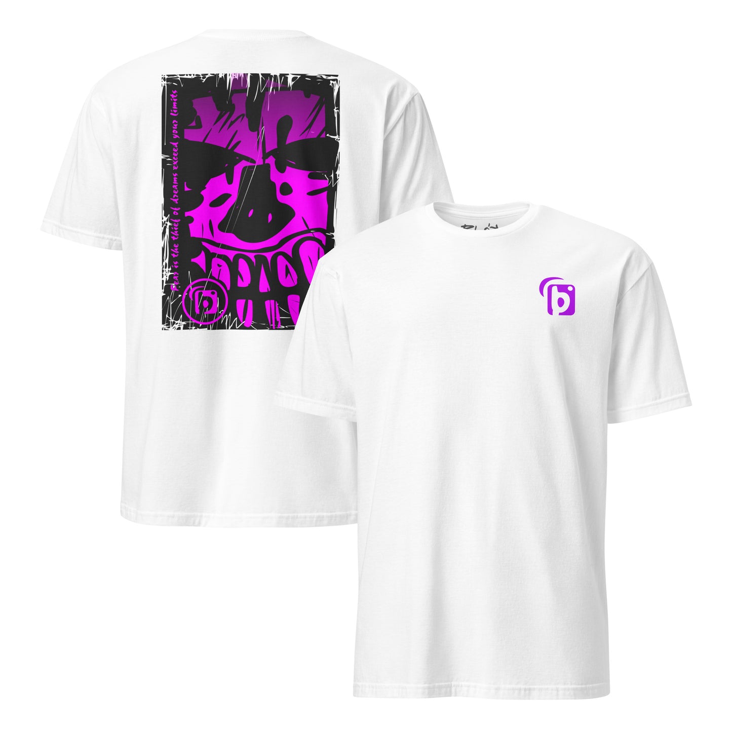 Tiki Skull - with Purple Front & Back Print - Women's Relaxed Fit