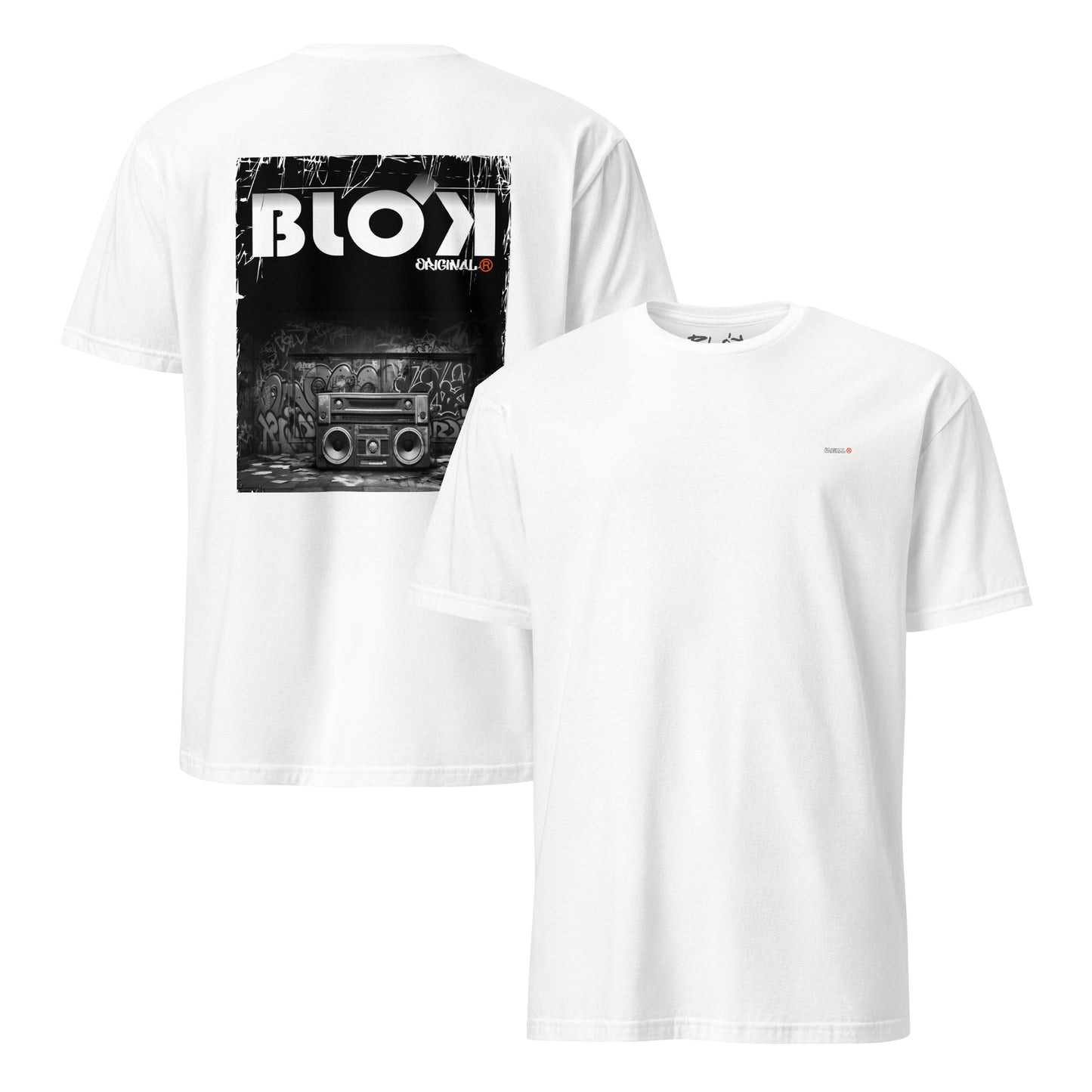 Boom Box - front and back print - with White Logo - Women's Relaxed Fit