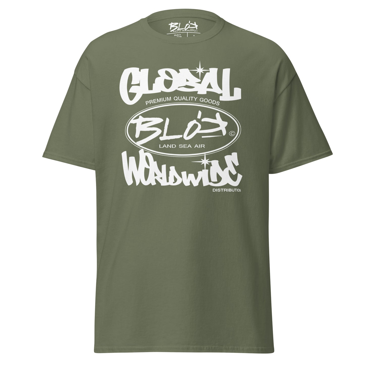 Blok Global - Front Print - with White Logo - Men's Loose Fit