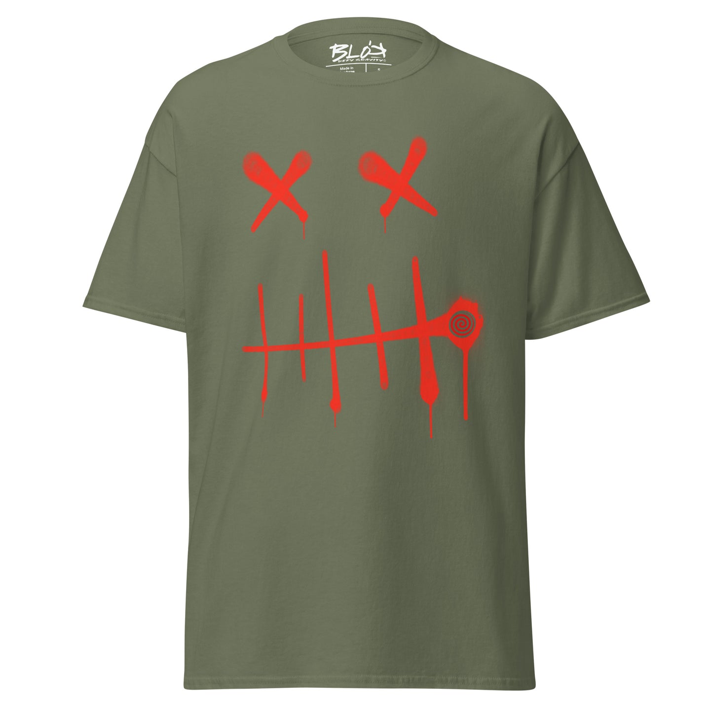 Stitch - Front Print in Red - Men's Loose Fit Graphic T-Shirt