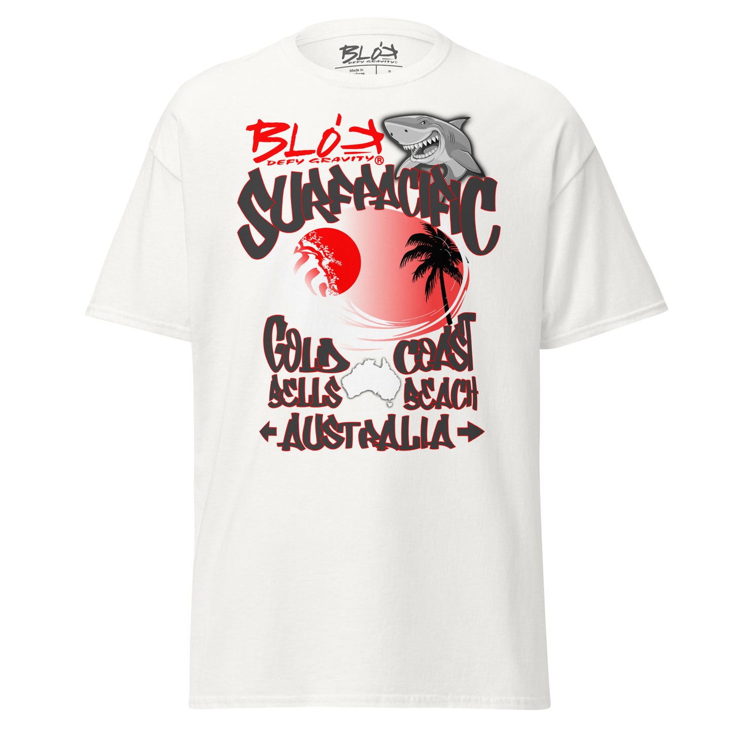 Gold Coast - Front Print - with Red Logo - Men's Loose Fit