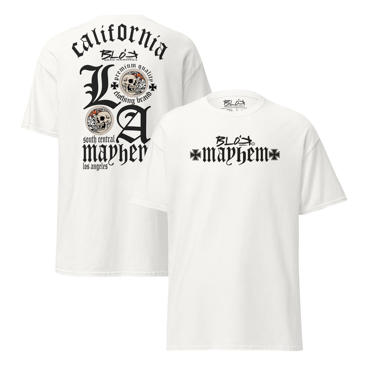 LA Mayhem - Front & Back Print - in Black - Men's Loose Fit