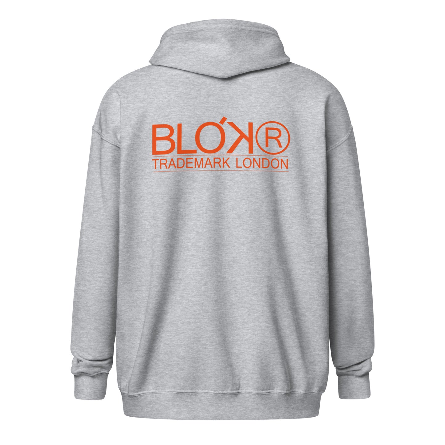 BLOK REGISTERED Front and Back Logo Premium Heavy zipped Hoodie