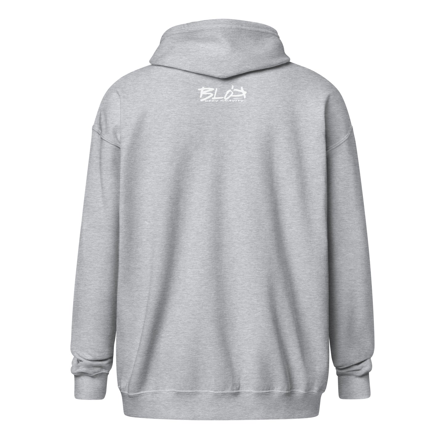 Blok Defy Gravity Logo Front and Back Print Premium Zipped Hoodie