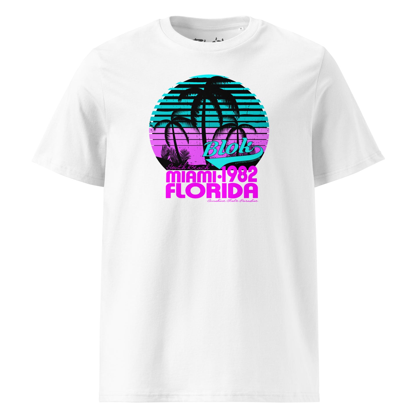 BLOK Miami '82 - Turquoise Front Print Women's Relaxed Fit Graphic T-Shirt