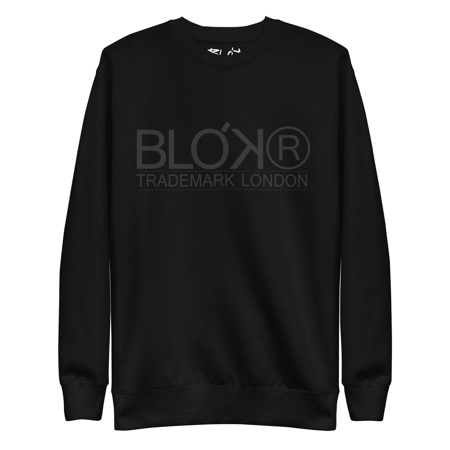 BLOK Trademark London - Black Front Print - Men's Graphic Sweatshirt