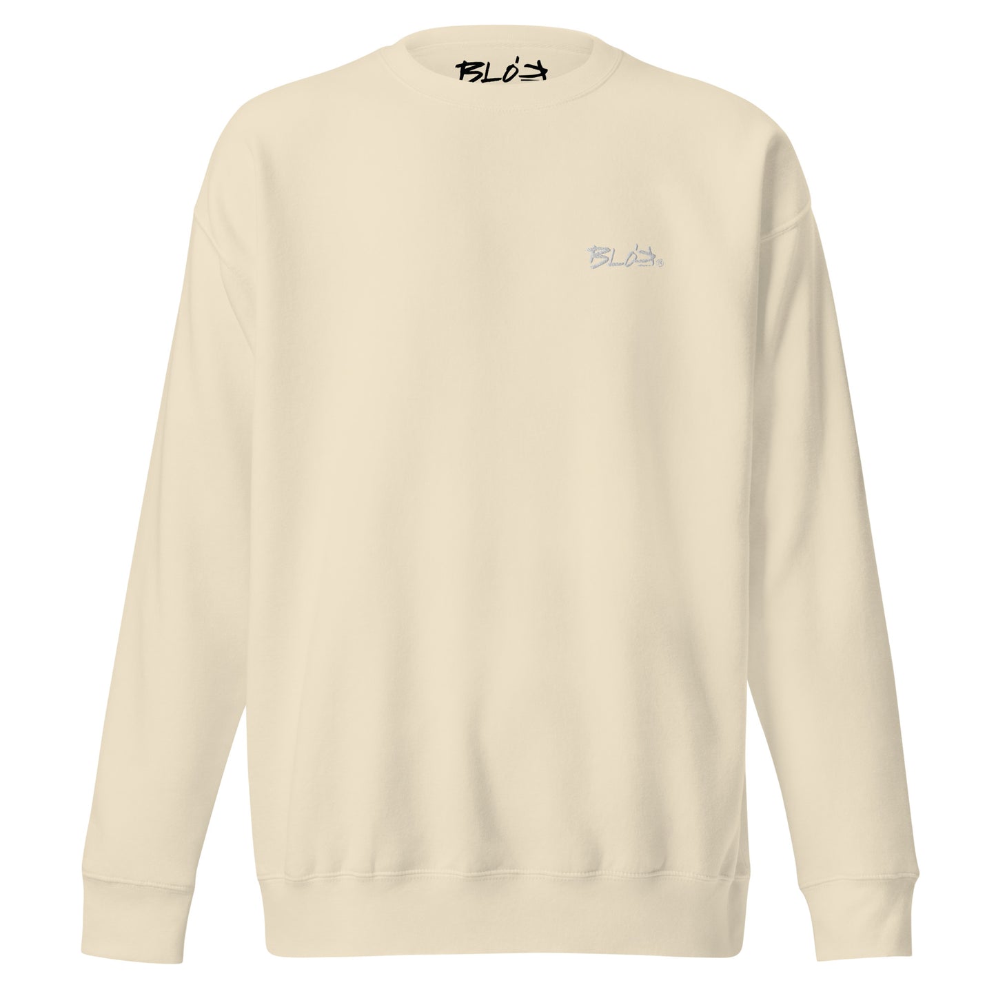 BLOK Essentials - Embroidered White Women's Sweatshirt