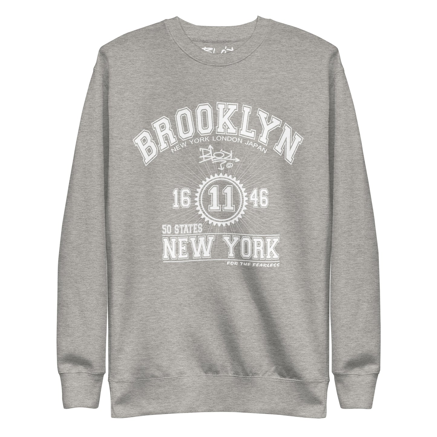Brooklyn New York - Front Print White - Men's Sweatshirt