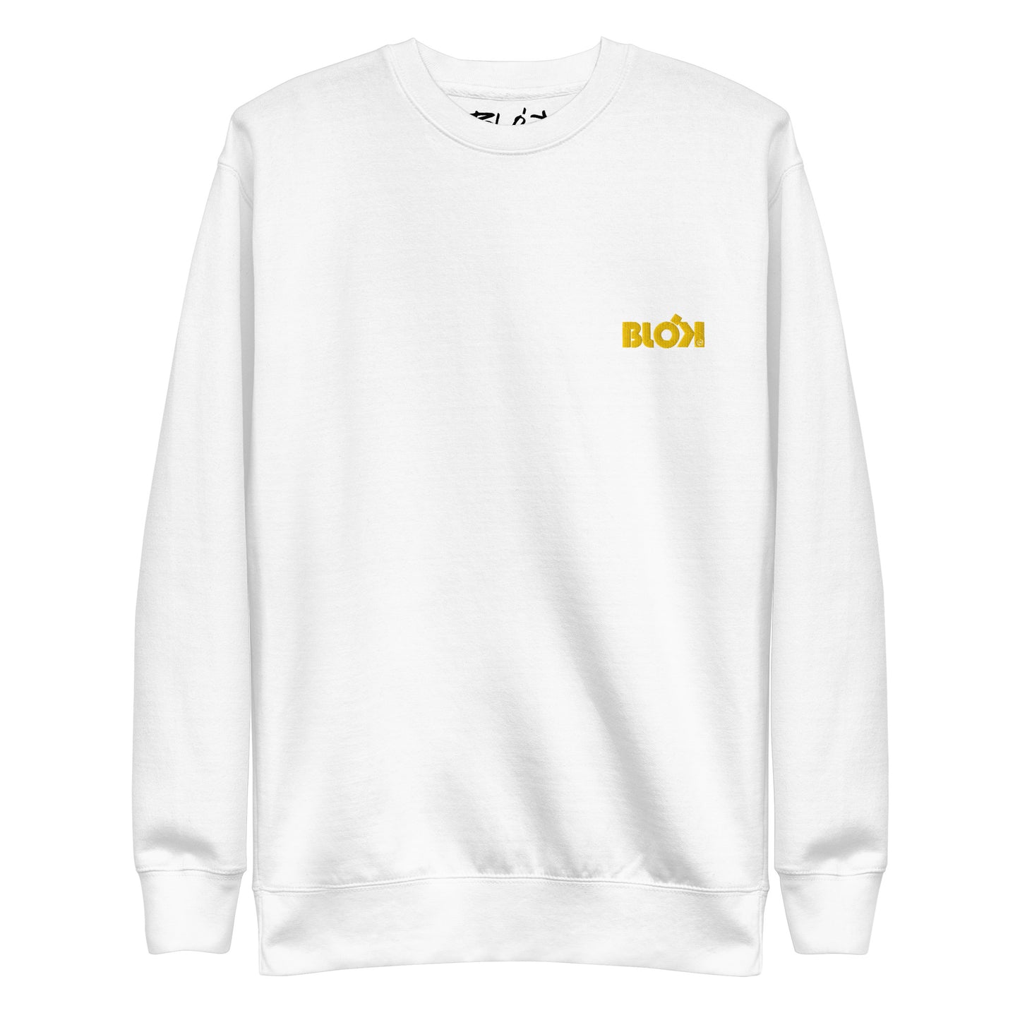 BLOK OG Logo - Yellow Front Logo - Men's Embroidered Sweatshirt