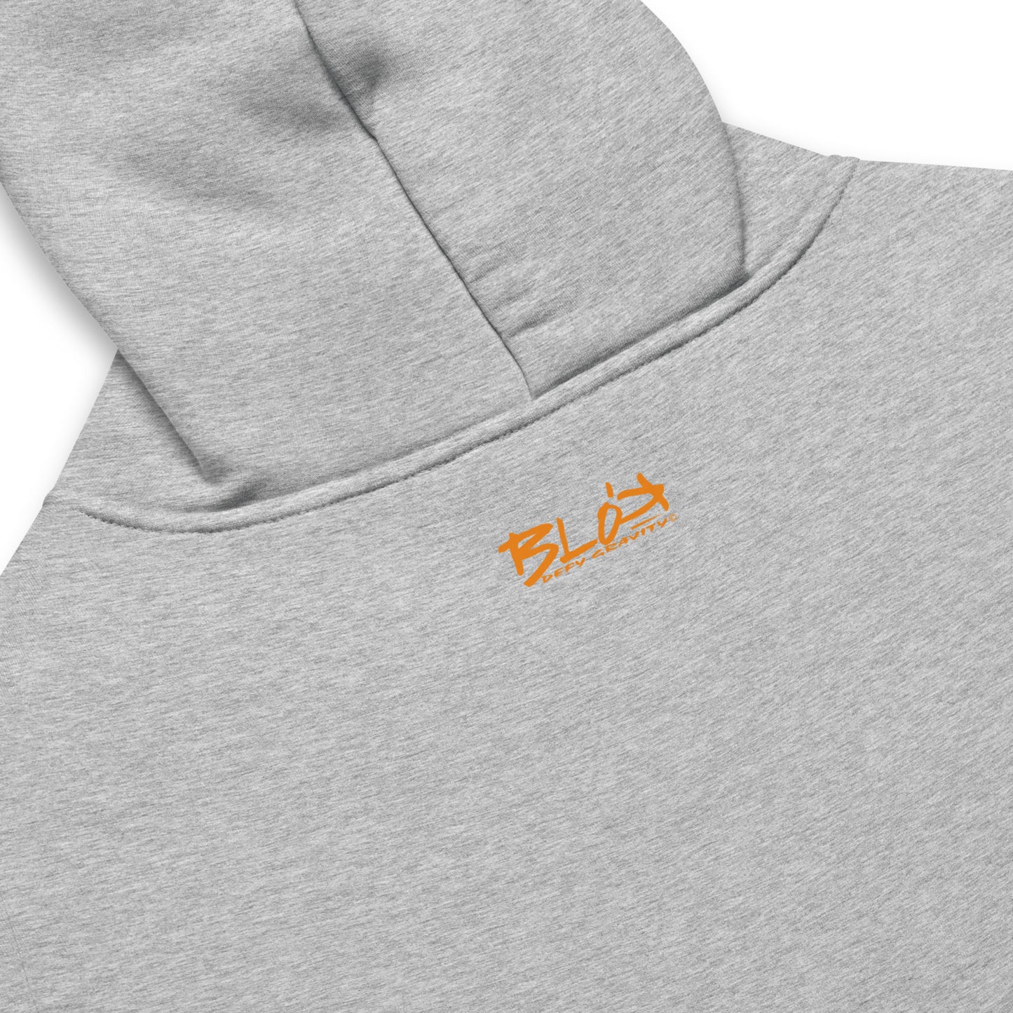BLOK Original Apparel Stamp - Heavyweight Oversized Men's Hoodie - Orange Front Graphic Print