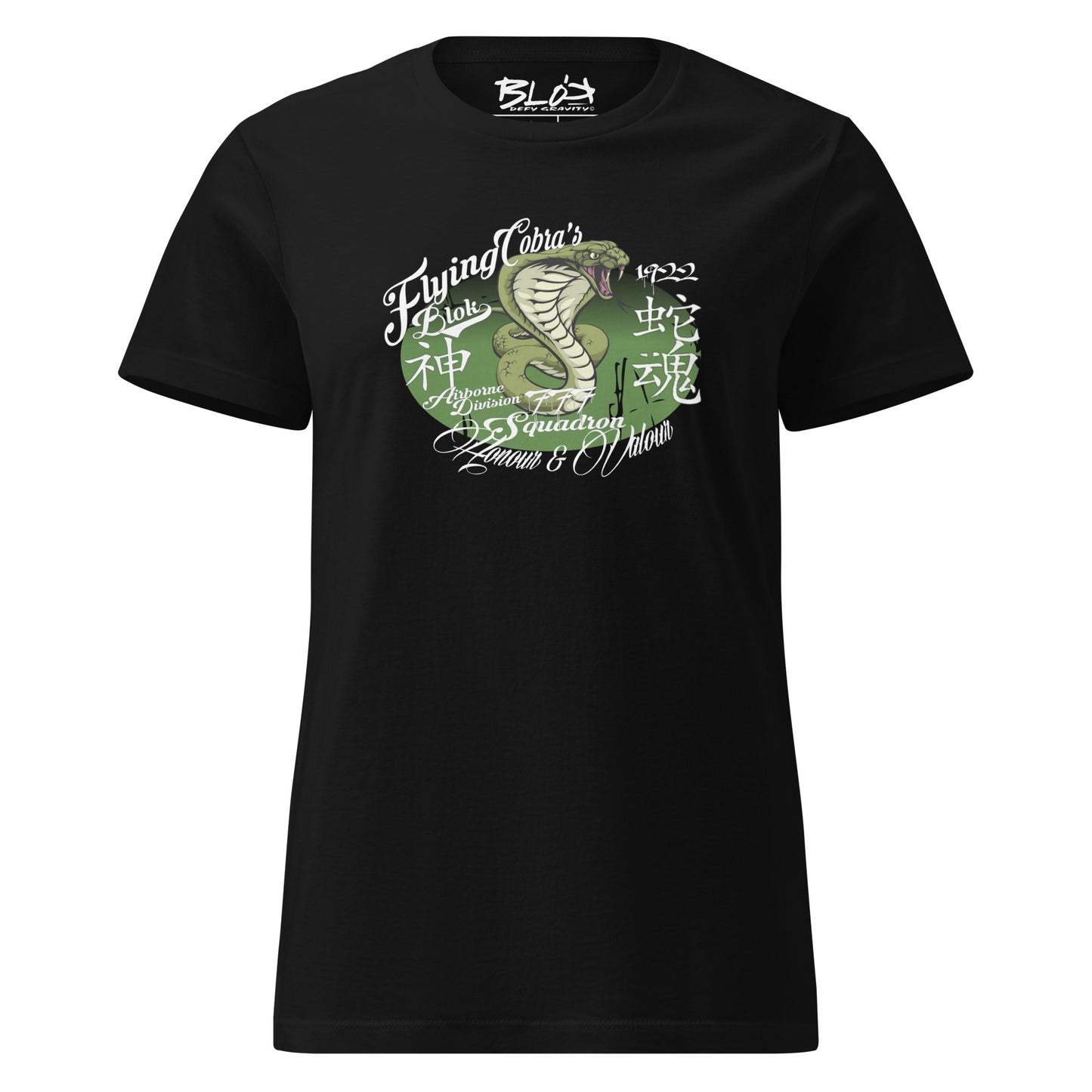 Flying Cobras - with White & Green Print - Women's Slim Fit