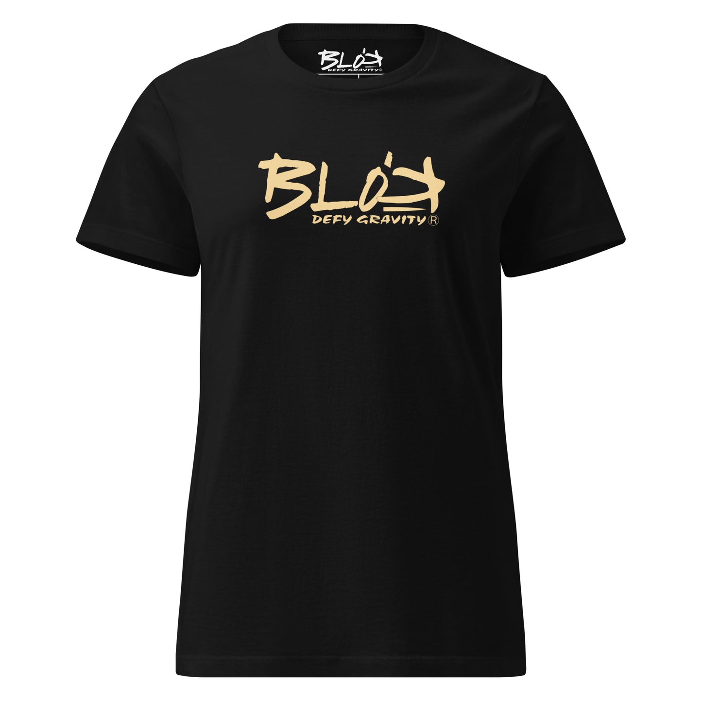 BLOK Essential Large Logo - Sand Print Women's Slim Fit Graphic T-Shirt