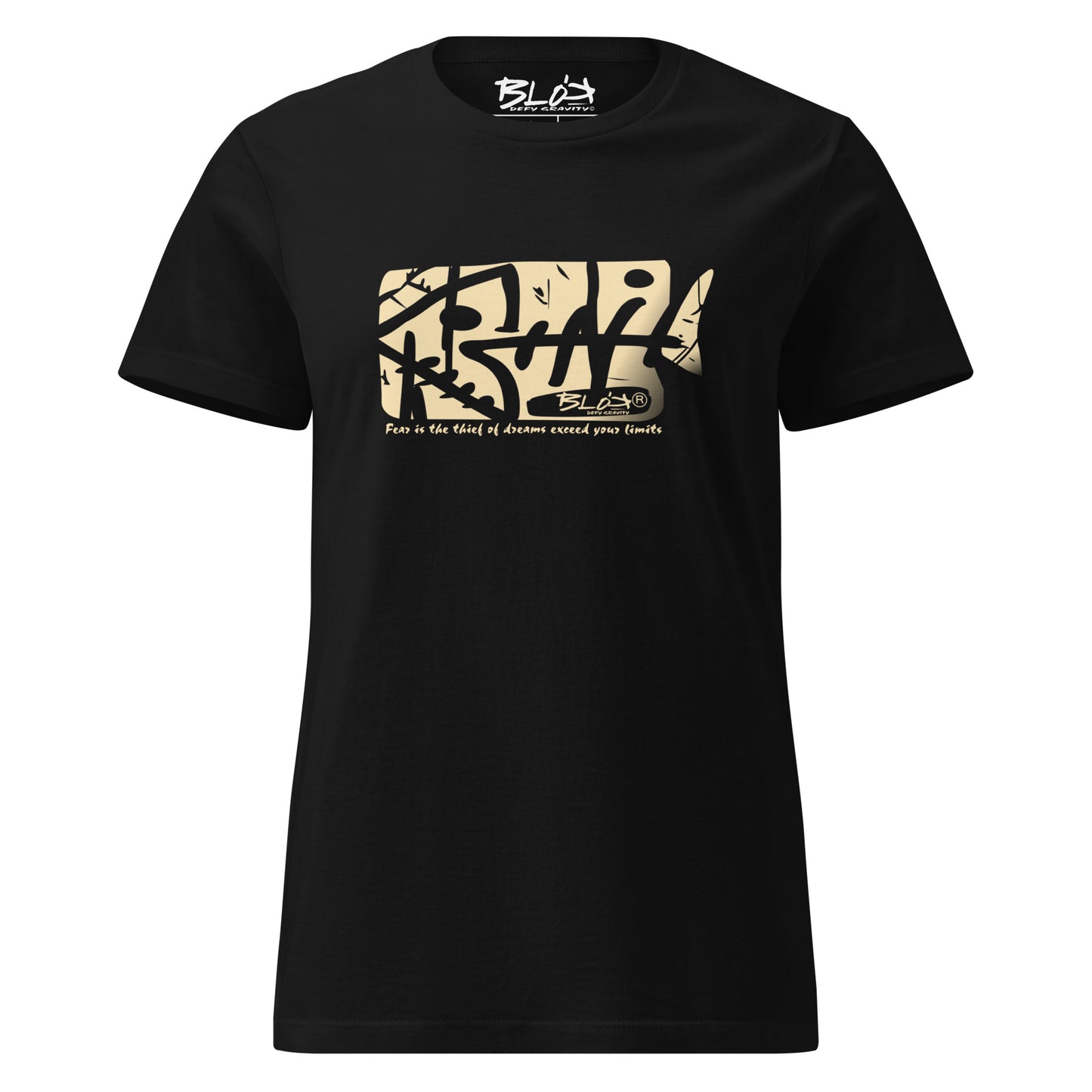 BLOK Fish Bone - Sand Print Women's Slim Fit Graphic T-Shirt