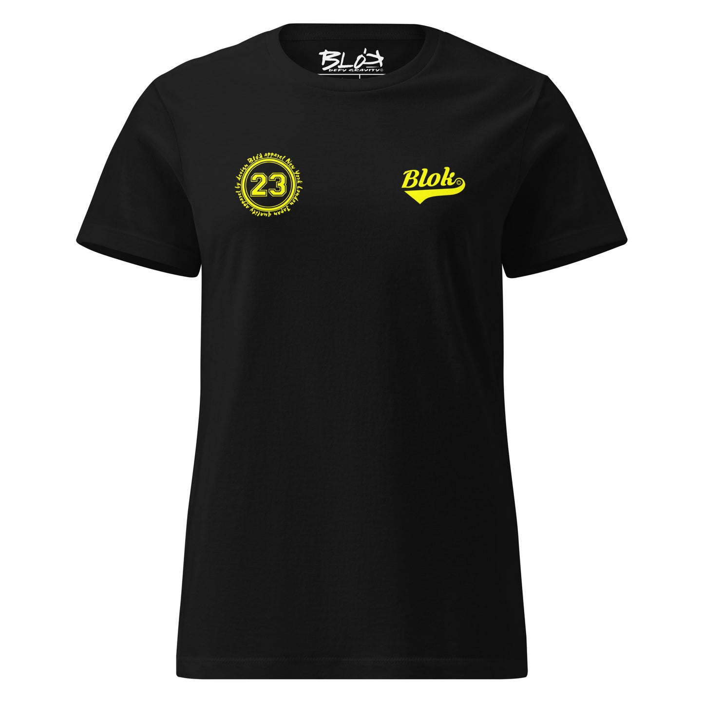 BLOK Original 23 - Yellow Print Women's Slim Fit Graphic T-Shirt