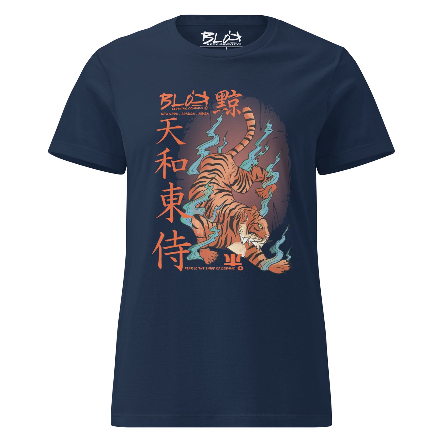 Crouching Tiger - with Orange Logo - Women's Slim Fit