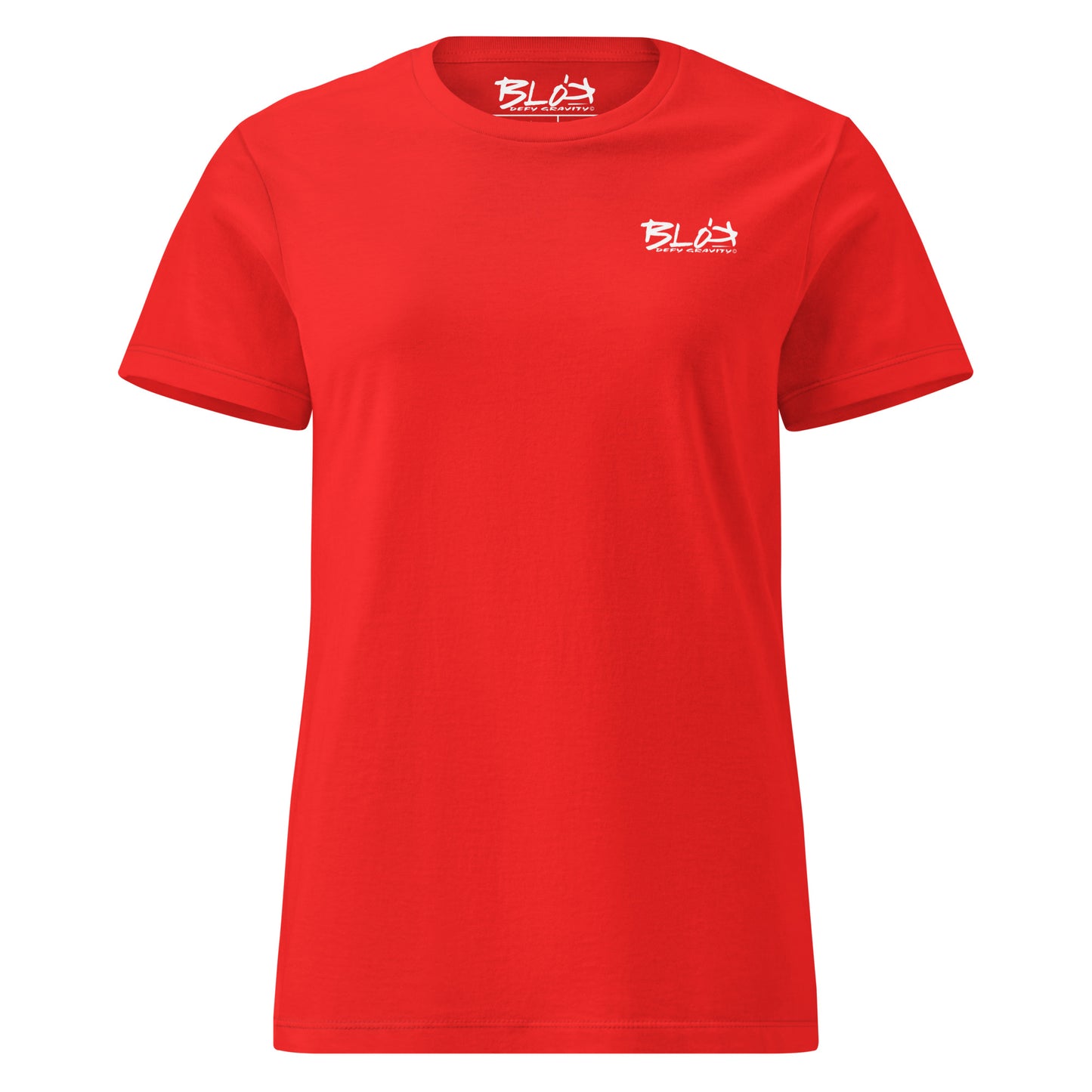 BLOK Essential Small Logo - White Print Women's Slim Fit Logo T-Shirt