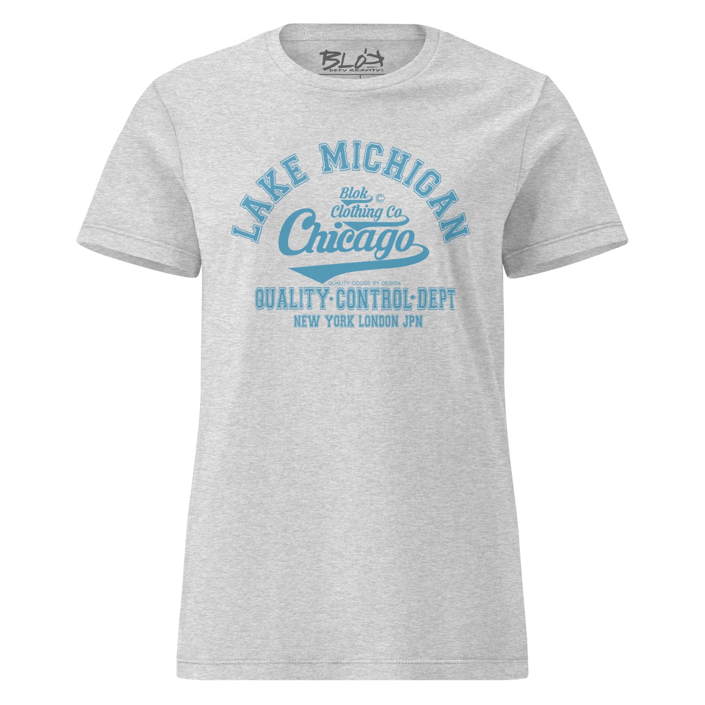 Chicago - 50 States - with Light Blue Print - Women's Slim Fit