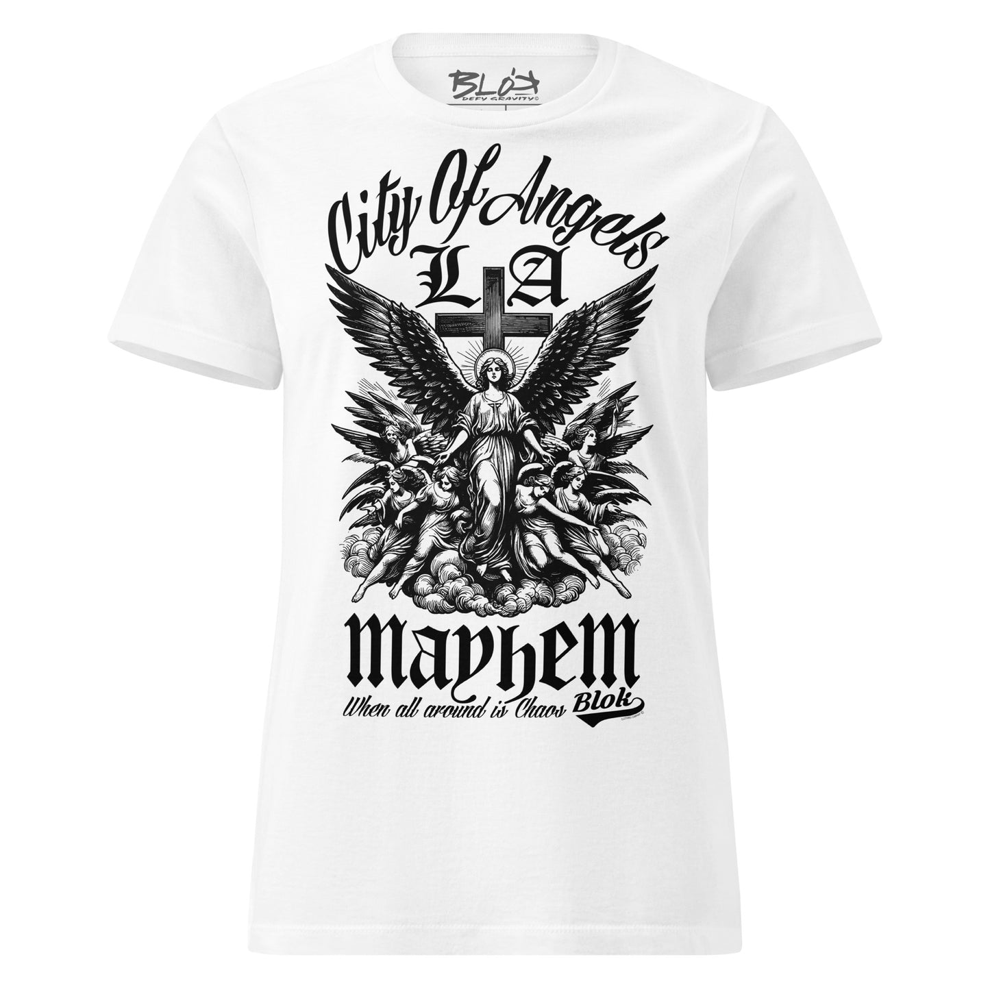 City of Angels Mayhem - Front Print in Black - Women's Slim Fit